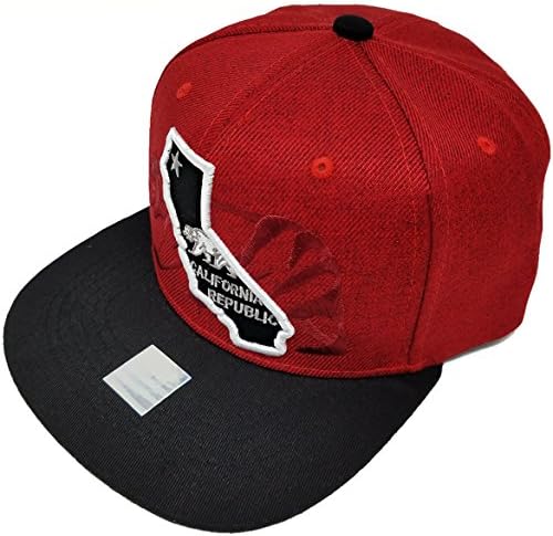 MrKap California Republic Hat Unisex Adjustable Snapback Cap
