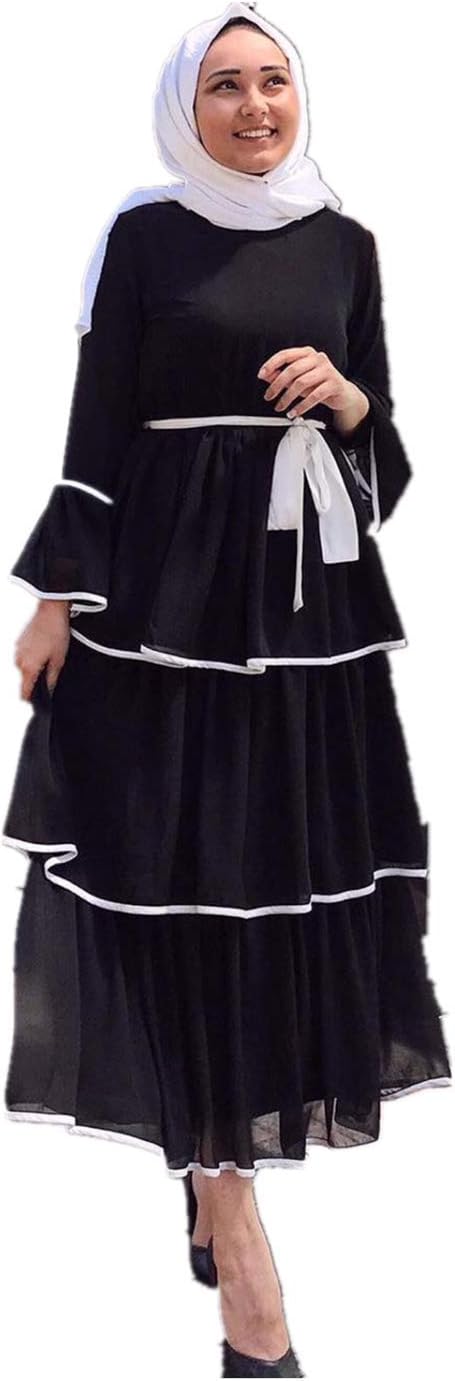HZUXElegant Muslim Dresses for Women Long Dress Women Abaya Dress Islamic National Robe