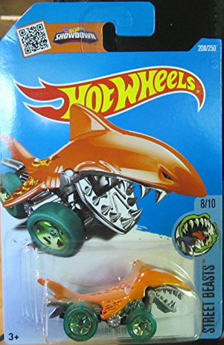 Hot Wheels, 2016 Street Beasts, Shark Bite 208/250, Orange