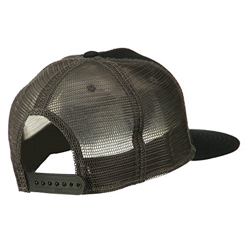 5 Panel Prostyle Trucker Caps - Black Black Charcoal OSFM