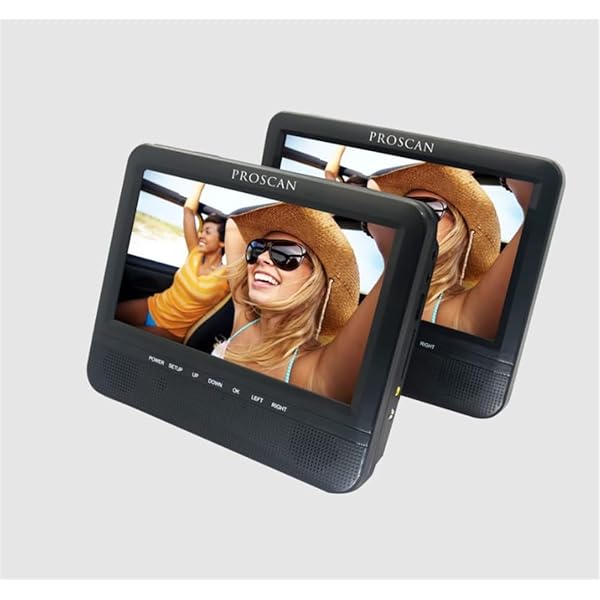 PROSCAN 7″ DUAL SCREEN PORTABLE DVD PLAYER PDVD7751 BLACK