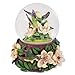 Elanze Designs Flitting Hummingbirds and Magnolia Flowers Tabletop Figurine 100MM Sturdy Wind Up Musical Glitter Water Snow Globe Plays Song Waltz of The Flowers