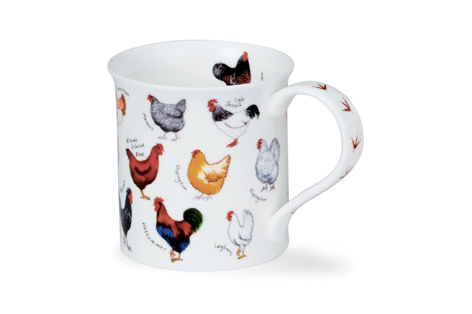 Dunoon Fine Bone China Bute Shape Animal Breeds Mug - Made in England (Chickens)