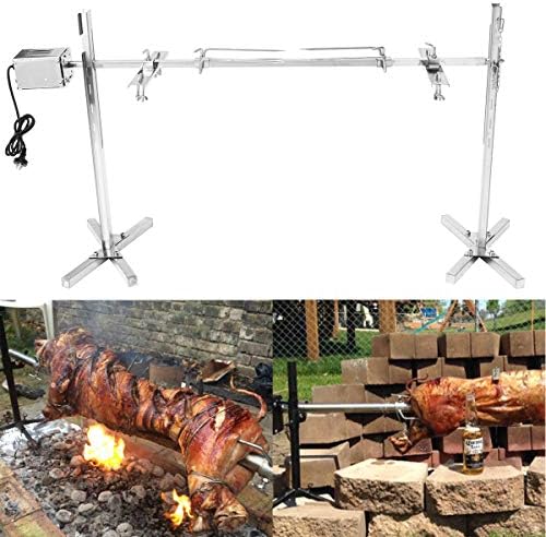Faway Large Grill Rotisserie Spit Roaster Rod Charcoal BBQ Pig Chicken 15W Motor Kit