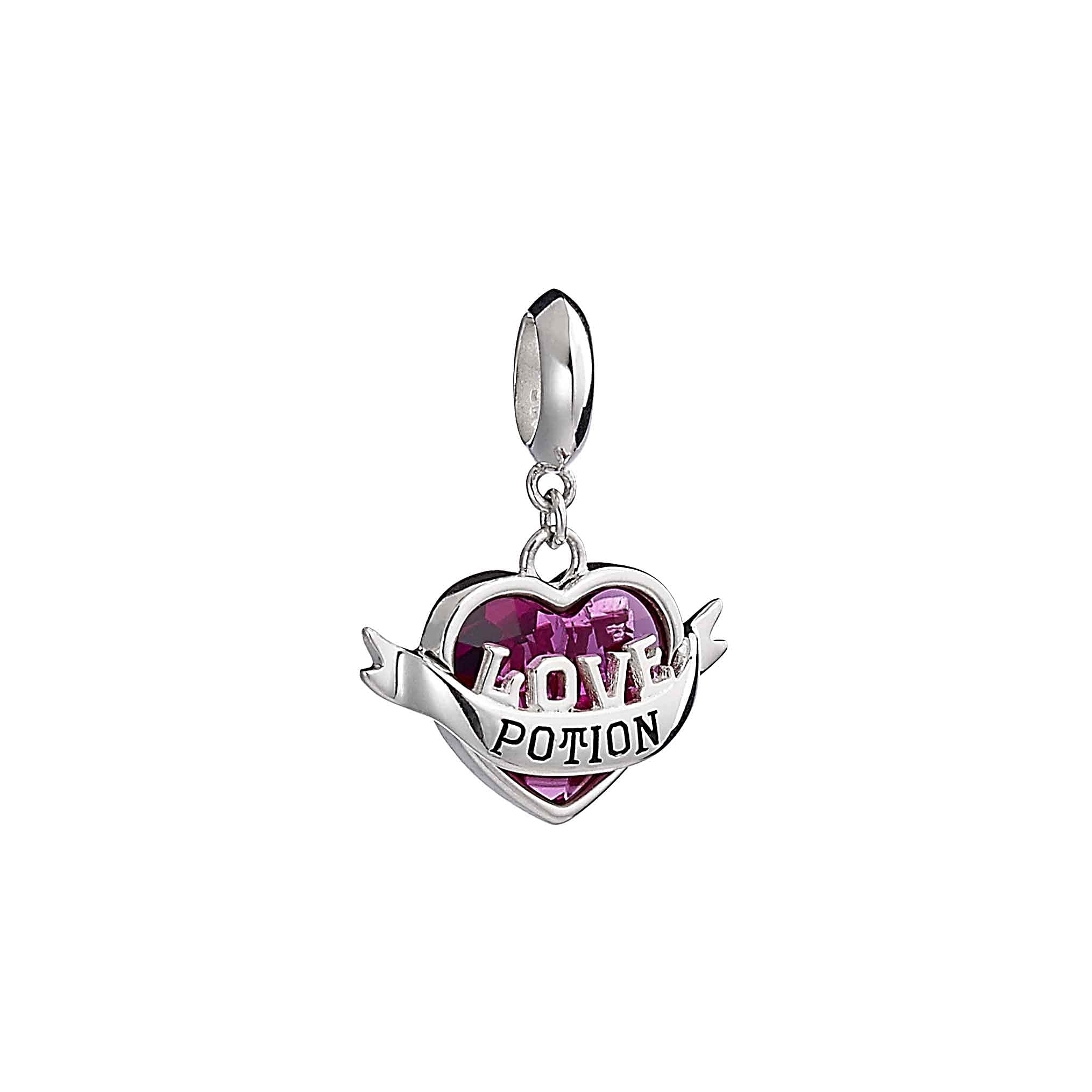 Official Harry Potter Sterling Silver Love Potion Slider Charm with Crystal by The Carat Shop