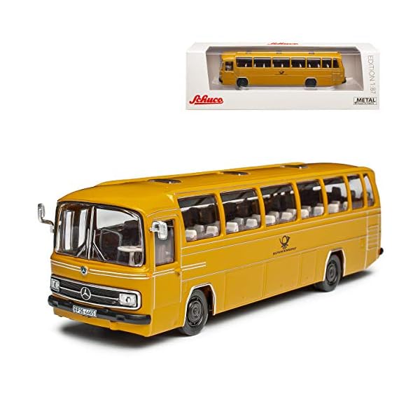 Mercedes-Benz O302 Deutsche Bundes Post Bus Gelb H0 1/87 Schuco Modell Auto