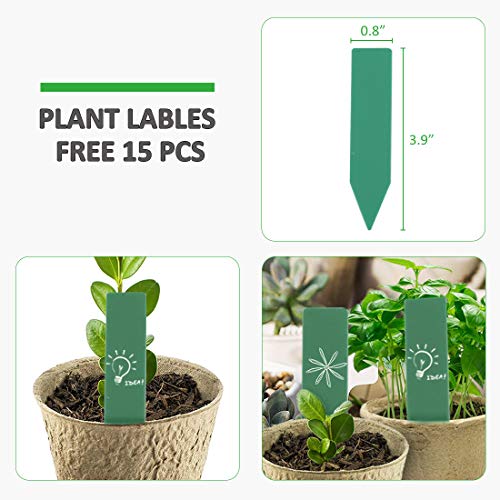 image for GROWNEER 36 Inches Coir Totem Pole with 15 Pcs Plant Labels, Coir Moss