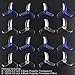 16pcs Gemfan 2040 3-Blade Propellers 2.0 Inch Triblade Props Compatible with 0804 0806 1103 1104 1105 6200-10000KV Brushless Motors (Transparent and Transparent Blue)