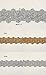 Silver Metallic Rayon Embroidery Lace Trim Flower Floral pattern applique lace - Bridal wedding Lace Trim wedding fabric Millinery accent motif scrapbooking crafts lace for baby headband hair accessories dress bridal accessories by Annielov trim #336