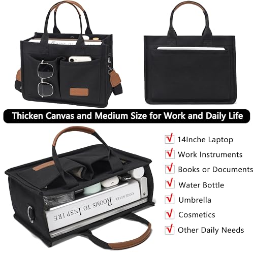 ZHMO Canvas Tote Bag for Women,Women's Bags Crossbody Bags Work Laptop Tote Bag Large Handbags Purse for Travel Nurse Teacher
