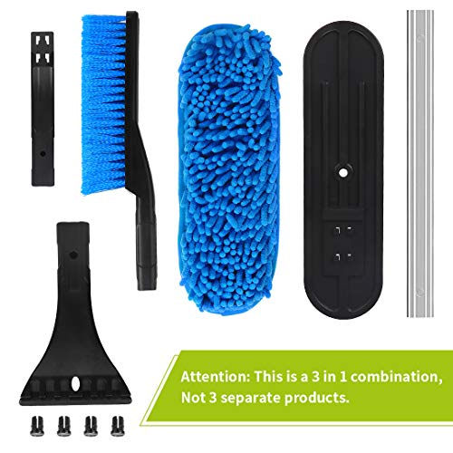 ELECTRAPICK 3 in 1 Snow Brush with Scraper Detachable Snow Removal Shovel Ice Scraper for Car Windshield Snow Cleaning Removal Tools Multifunctional for Car,SUV,Truck