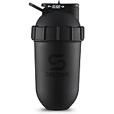 SHAKESPHERE Shaker Bottle - 24oz Leak Proof Protein Shaker Bottle for Pre Workout, Smoothie, and Powder Drink Mixes, No-Blade Mixer for Gym, BPA-Free, Easy Clean & Easy to Carry (Matte Black)