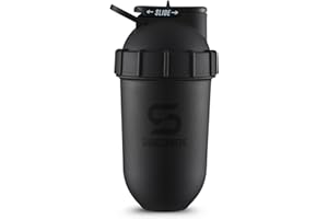 SHAKESPHERE Shaker Bottle - 24oz Leak Proof Protein Shaker Bottle for Pre Workout, Smoothie, and Powder Drink Mixes, No-Blade Mixer for Gym, BPA-Free, Easy Clean & Easy to Carry (Matte Black)