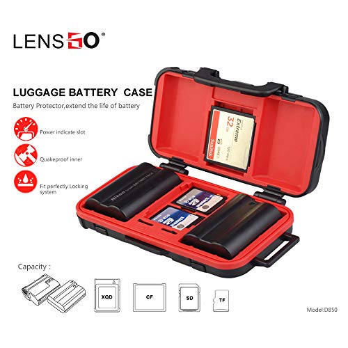 Camera Battery Case Holder and Memory SD TF CF Card Case Storage Box Waterproof Camera Battery Holder for LP-E6 /LP-E8 /LP-E10 /LP-E12 /LP-E17 /NP-FW50 /NP-W126 /NP-BX1 /EN-EL14 /EN-EL15 /NB-11L - Thumbnail 2