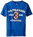 U.S. Polo Assn. Big Boys' V-Neck Graphic T-Shirt, China Blue, 14/16