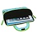 8.9-10.1 inch Kid Tablet Sleeve, Evecase Cute Dinosaurs Themed Neoprene Carrying Sleeve Case Bag for 8.9-10.1 inch Kid Tablets (Blue & Green Trim, with Dual Handle and Accessory Pocket)
