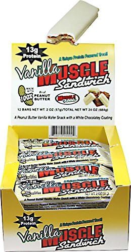 Muscle FoodsMuscle Sandwich Vanilla Peanut Butter-12 Bars by Muscle Foods