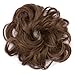Scrunchy Updo Wavy Straight Hair Bun Clip Messy Donut Chignons Synthetic Hairpiece Hair Extension (ash brown)thumb 1