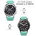 Midenso Bands for Samsung Gear S3 Frontier/Classic Watch Silicone Bracelet Rose Gold Buckle, Sports Silicone Band Strap Replacement Wristband for Samsung Gear S3 Frontier / S3 Classic (Teal-RGB)