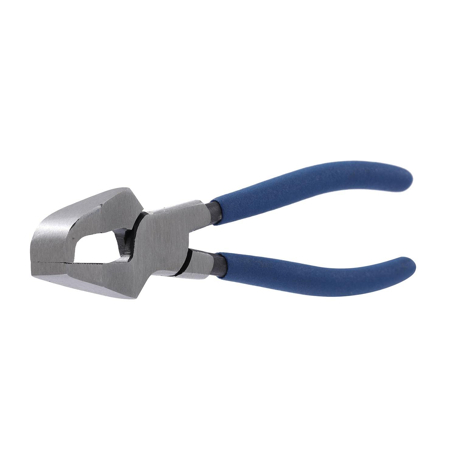 KATSU Glass Breaking Running Pliers 200mm, Heavy Duty Bent Jaw Glass Cutting Tool for Stained Glass Work 347241