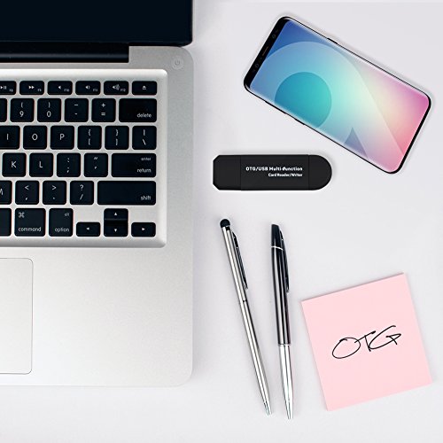 SD Card Reader, Nobebird Micro SD card Reader/Writer for SD/SDHC/MMC II/RS MMC/Micro SD/Micro SDHC/Micro SDXC, Micro USB OTG to USB 2.0 Adapter for Smartphones/Tablets/Laptops/PC with OTG Function