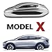 First2savvv Alumium Hard Keyless Remote Key Fob Flip Key Protection Case Cover For Tesla Model X CAR-YS-Model X-16
