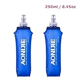 TRIWONDER TPU Soft Folding Water Bottles BPA-Free Collapsible Flask for Hydration Pack - Ideal for Running Hiking Cycling Climbing