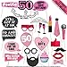 50th Birthday Photo Props| Photo Booth 23 Pieces |Funny 50th Birthday Party Supplies, Decorations and Favors 50th Birthday Party Ideas, Decor| Women, Girl Lady | Rose gold Photo Props Real glitter 50
