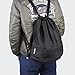 Esvan proof Gymbag Large Drawstring Backpack Gymsack Sackpack For Sport Traveling Basketball Yoga Running(Black)