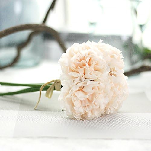 1 Bouquet /5pcs Wedding Artificial Hydrangea Flower Home Party Floral Decoration Peach