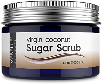 Virgin Coconut Sugar Scrub by VEBELLE Skin Care the Anti Aging Company - 3.4oz