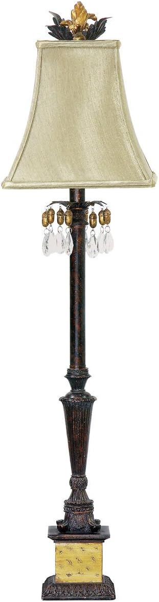 Siam Circus Dimond Lighting LED 1-Light Table Lamp in Black and Era Gold Finish