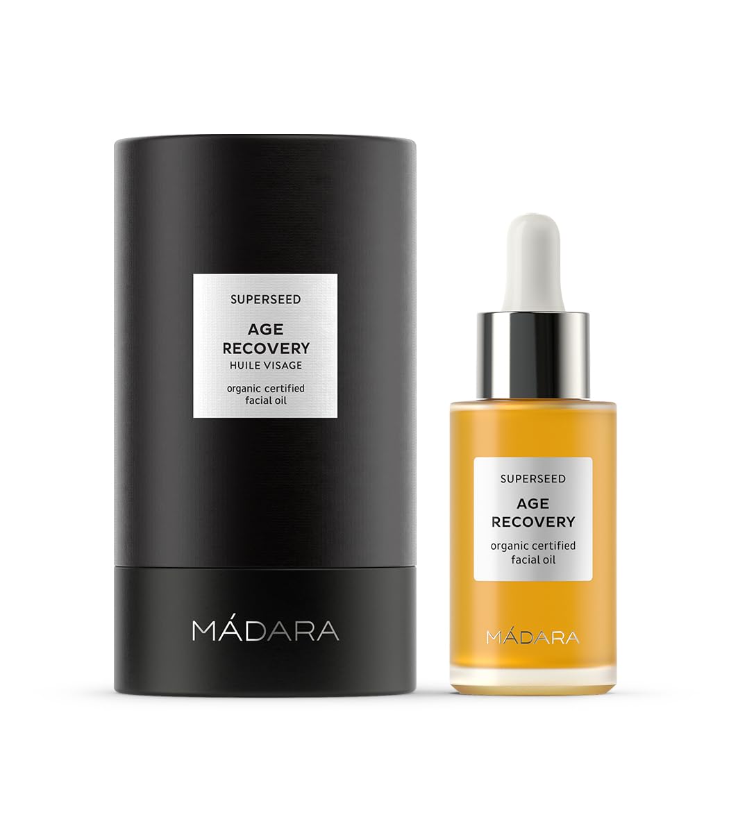MADARA Organic Skin Care Superseed Age Recovery Facial Oil 30ml – Rejuvenating Treatment with 10 Regenerating Dry Oils, Pro-Retinol A & Arctic Berry Antioxidants for Mature, Dry Skin