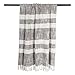 DII Rustic Farmhouse Cotton Stripe Blanket Throw with Fringe for Chair, Couch, Picnic, Camping, Beach, & Everyday Use, 50 x 60 - Distressed Gray
