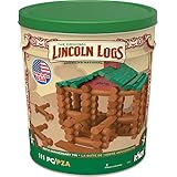 K'NEX LINCOLN LOGS â 100th Anniversary Tin - 111 All-Wood Pieces â Ages 3+ Construction Education Toy