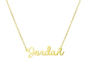 Awegift Personalized Name Necklace 18K Gold Plated New Mom Bridesmaid Gift Jewelry for Women