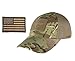 Condor Multicam Mesh Tactical Cap & USA Flag Patch - High Quality Stitching & Excellent Fit for Most Head Sizes