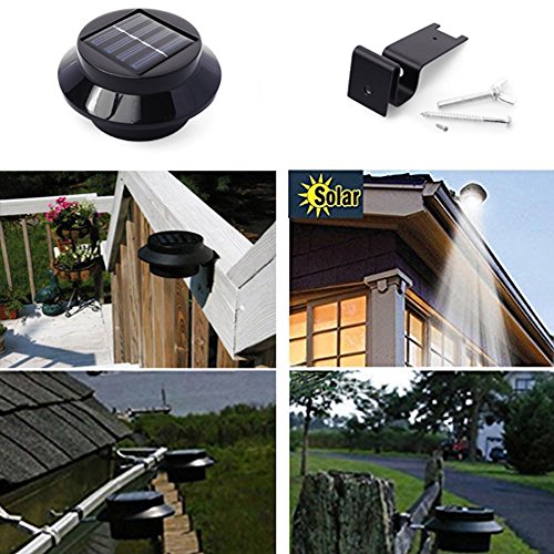Elinkume Solar Powered Smart Night Utility Security LED Light for Indoor Outdoor Permanent or Portable for any House,Gutter,Fence,Garden,Garage,Walkways,Stairs