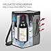 6 Bottle Wine Gift carrier, Insulated Leakproof Padded Wine Cooler Carrying Tote Bag for Travel, Camping and Picnic, Perfect Wine Lover Gift, Grey
