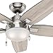 Hunter Fan 46 inch Contemporary Ceiling Fan with LED Light Kit, Brushed Nickel (Renewed)