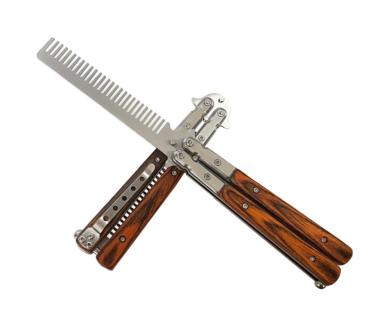 1 Pcs Metal Stainless Steel Durable Folding Comb Gift N2 Set