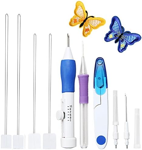 Magic Embroidery Pen Punch Needle, Embroidery Pen Set Craft Tool for Embroidery Threaders Knitting Sewing Tool