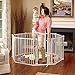 Toddleroo by North States - 3 In 1 Metal Superyard Baby Play Yard: 8 Panel Playpen, Gate, or Extra Wide Fence - Encloses Up to 19 Square Feet - 30 Inches Tall - Taupe