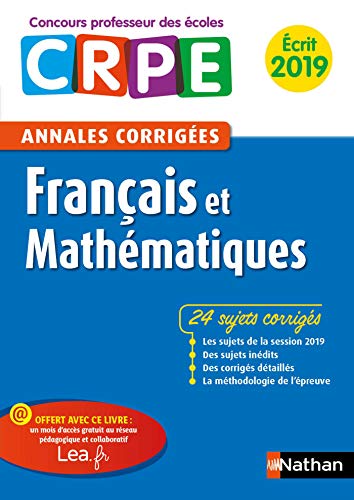 Ebook - Annales CRPE Français et Mathématiques 2019 (Les annales) (French Edition) Ebook - Annales CRPE Français et Mathématiques 2019 (Les annales) (French Edition)