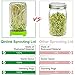 Plastic Sprouting Lids For Wide Mouth Mason Jars, BPA Free Plastic Been Screen-Grow Bean Sprouts, Alfalfa, Broccoli, Salad Sprouts etc, Easy Rinse & Drain, Maximum Air Flow-6 PACK