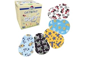 Ortopad® Soft Bamboo Boys Eye Patches, 50/Box (Junior Size, 0-2 yrs) Textured Accents