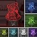 Giant Panda Bear 3D Illusion Lamps, Elstey 7 Color Changing Touch Table Desk LED Night Light Great Gifts for Kids