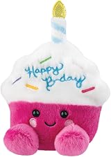 AURORA Palm Pals Sparkle Birthday Cupcake 5in Pink White Plush Toy view 5
