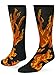 Red Lion Flame Knee-high Sock (Black - Small)