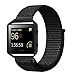 INTENY Compatible for Fitbit Blaze Band,Nylon Sport Loop with Hook & Loop Adjustable Fastener Wrist Strap & Metal Frame Housing Compatible for Fitbit Blaze Smart Fitness Watch,Dark Black
